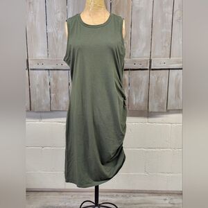 MICHAEL Michael Kors Olive Green Dress Size XL Ruched